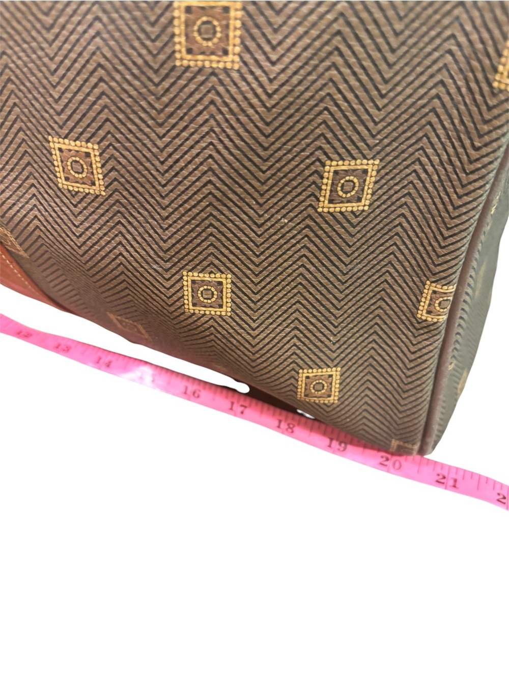 Texier seduction vintage 80s/90s leather trimmed duffle weekender bag - Picture 6 of 17